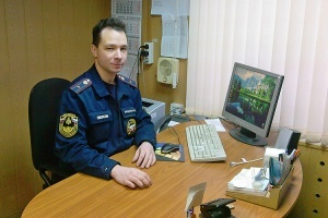 Начальник 11-й пожарной части, майор Евгений Харламов